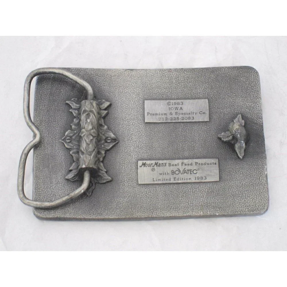 Vintage 1983 Bullish on Beef Limited Edition Belt Buckle (A39)‎